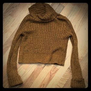 Free People cowl neck crop sweater