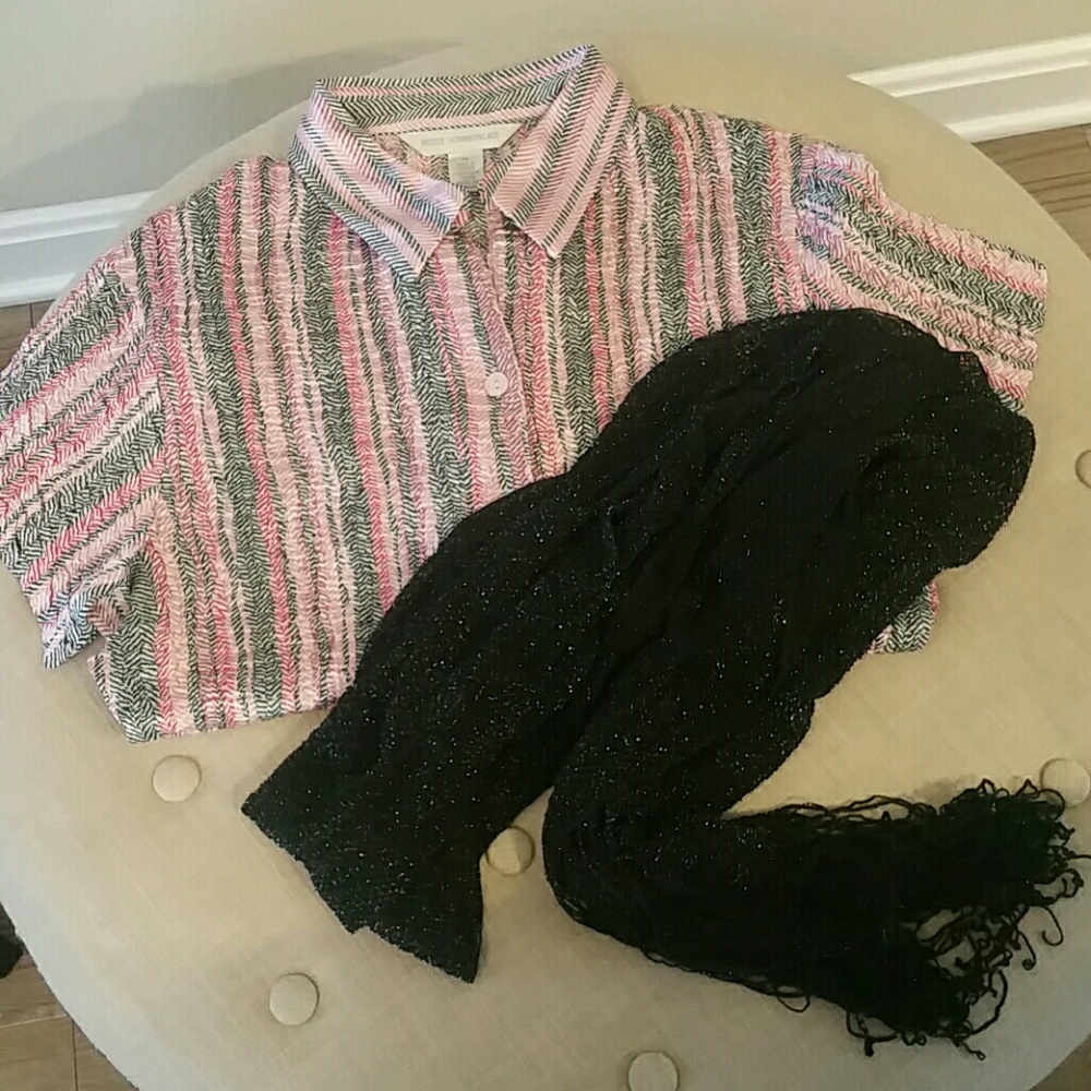 Button Down Blouse Sz M