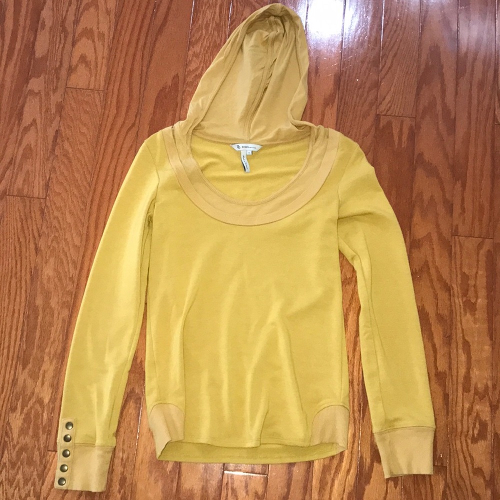 Yellow BCBG Long Sleeve w Hood