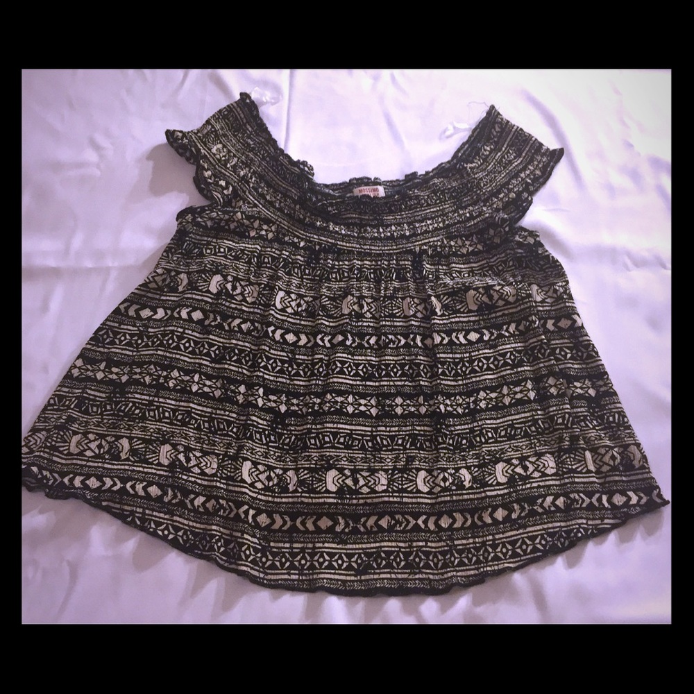 Mossimo Black and Tan Sleeveless Top Sz M