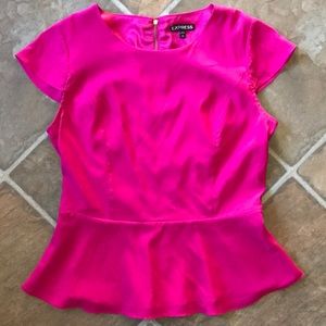 Magenta Peplum Top