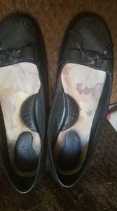 Born Black Leather Mocassin Flat, size 8.5