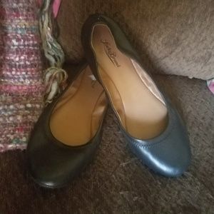 Lucky Brand Black Leather Ballet Flats, size 8.5