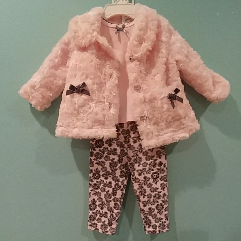 Cutie Pie 3 piece Faux fur set