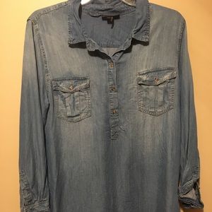 Long sleeve denim dress
