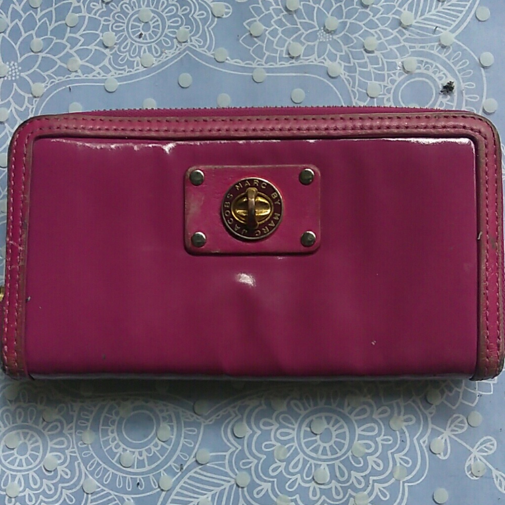 Pink patent leather Marc By Marc Jacobs wallet
