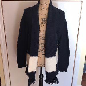 Loft women’s sweater, navy and white
