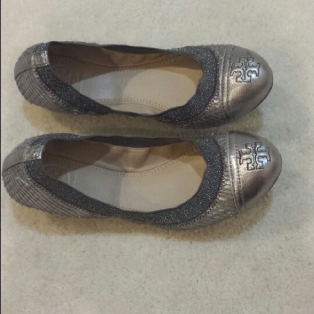 Tory burch metallic flats