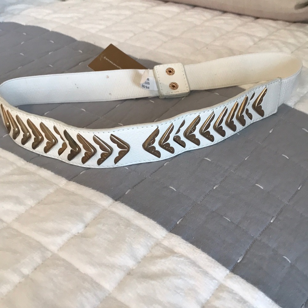 Francesca's White Stretch Belt -NEW
