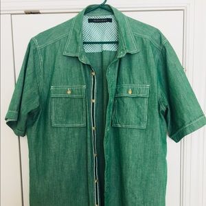 Short sleeve Sean Jean denim shirt.