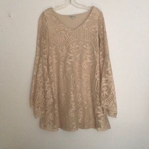 Beige, lace dress from Charlotte Russe