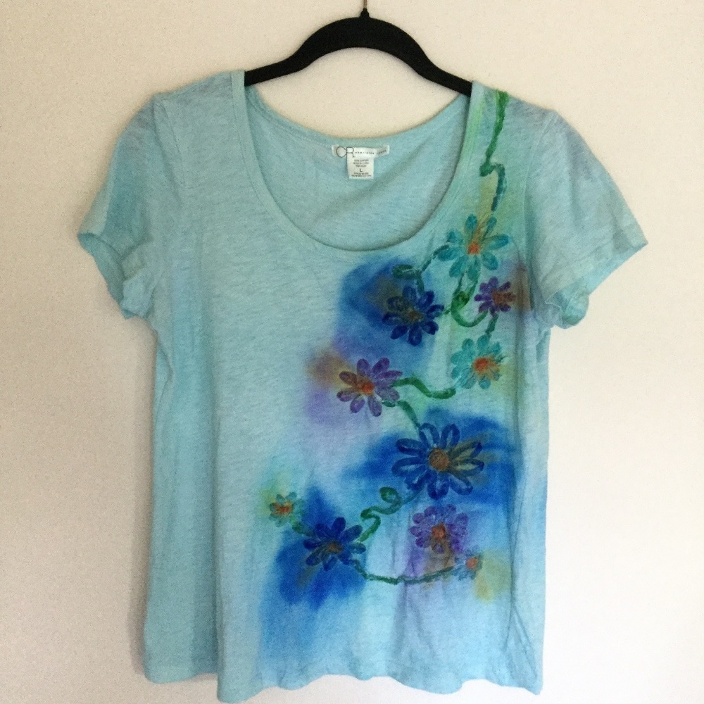 Bohemian Raw velvet floral ~ seafoam ~ L