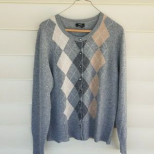 Cashmere argyle sweater