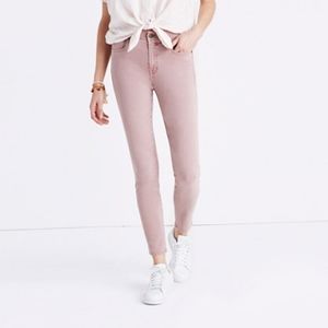 Madewell 9” High Rise Skinny Crop Jeans Mauve