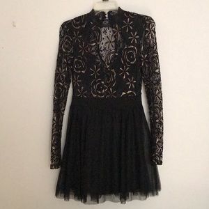 Black and gold dress