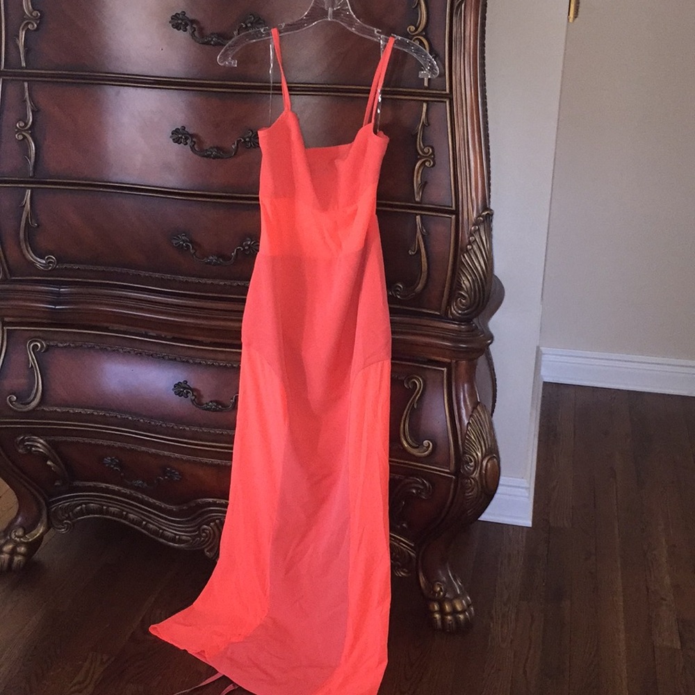 House of CB neon tangerine color maxi... NWT Sz L