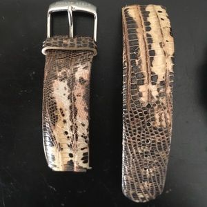 Philip Stein watch strap, Iguana skin/leather.
