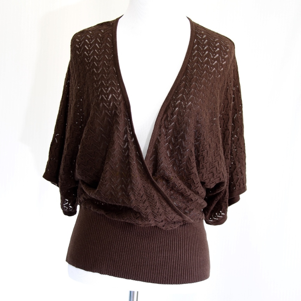 Great crochet sweater butterfly sleeve top