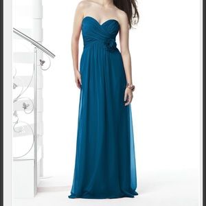 Dark Teal Chiffon Occasion Dress. Sz 12.