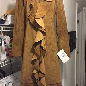 Ladies scully ruffle coat me with tags