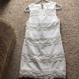 EUC Jcrew size 0 white lace dress