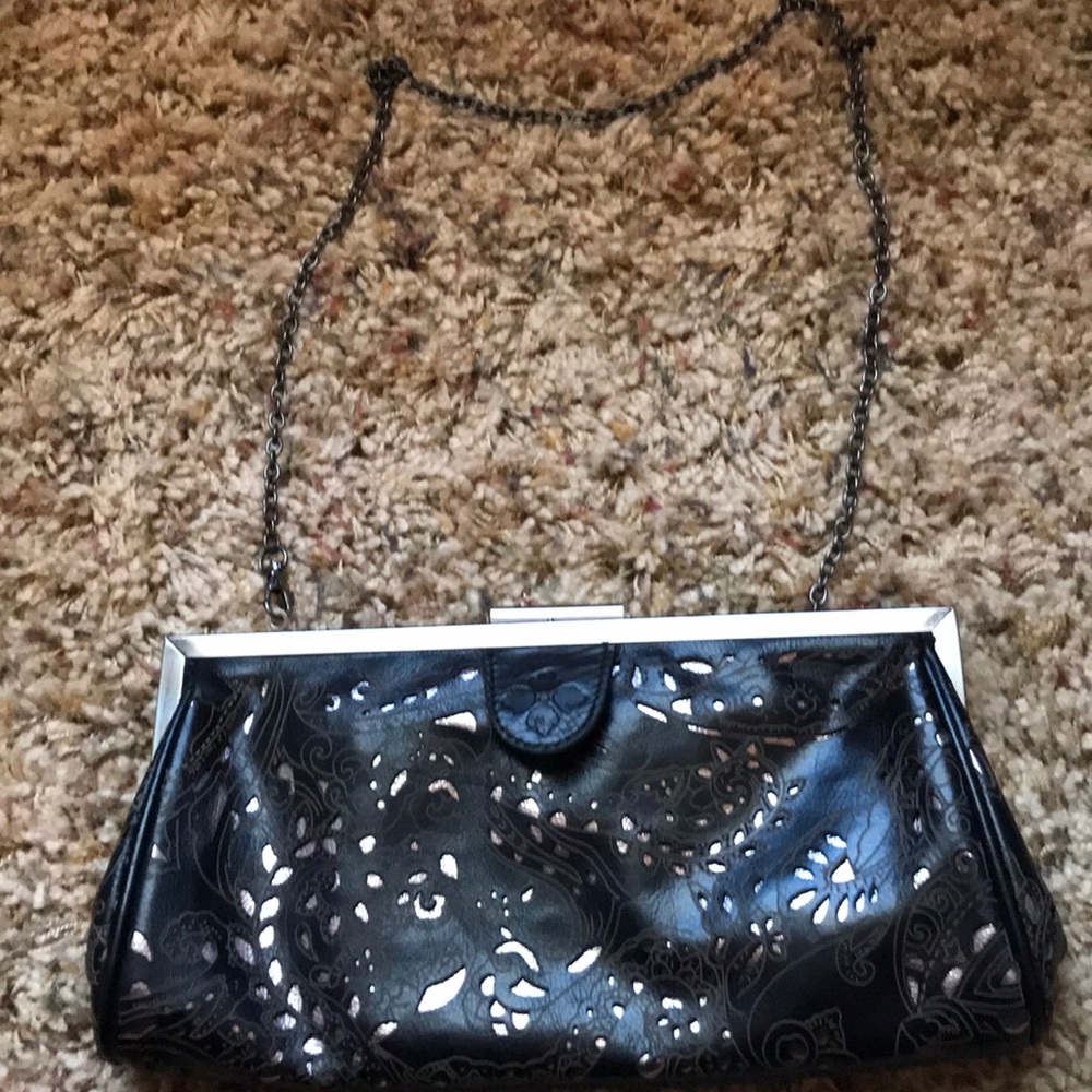 Patricia Nash Black laser Cut Athena Purse