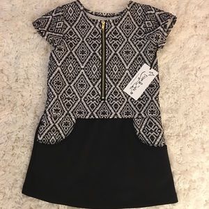 Pippa & Julie black and white modern dress.