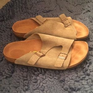 Birkenstock Zurich taupe suede sandal