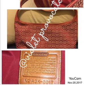 Coach Red hobo purse