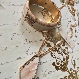 Kenneth Cole  Gold Tone Crystal Pave/Stone Set