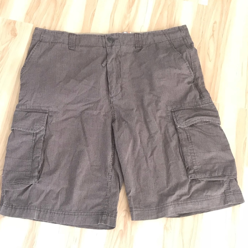 Op Men’s Brown Shorts with Cream Pin Stripes