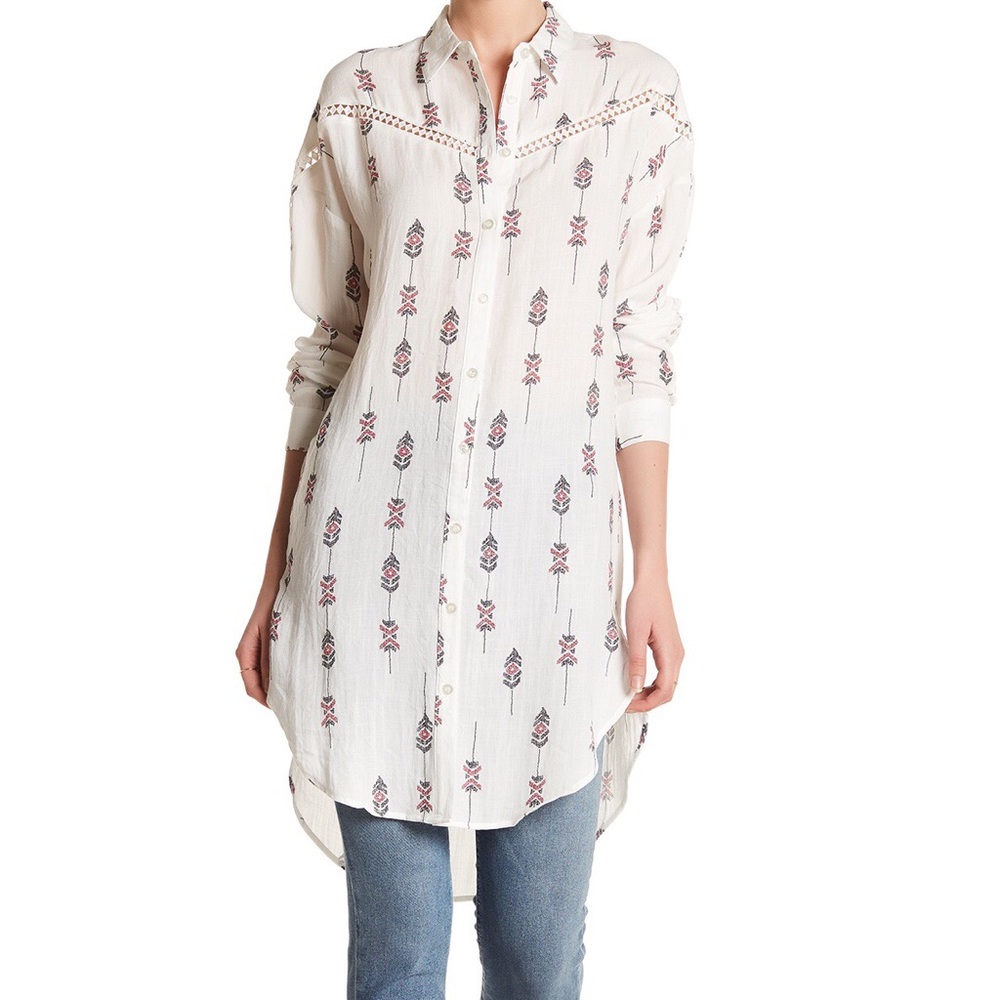 NWT! Nordstrom Moon River Print High Low Tunic