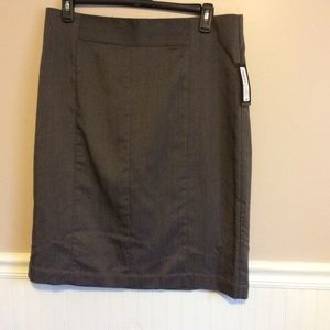 Herringbone pencil skirt. Brown