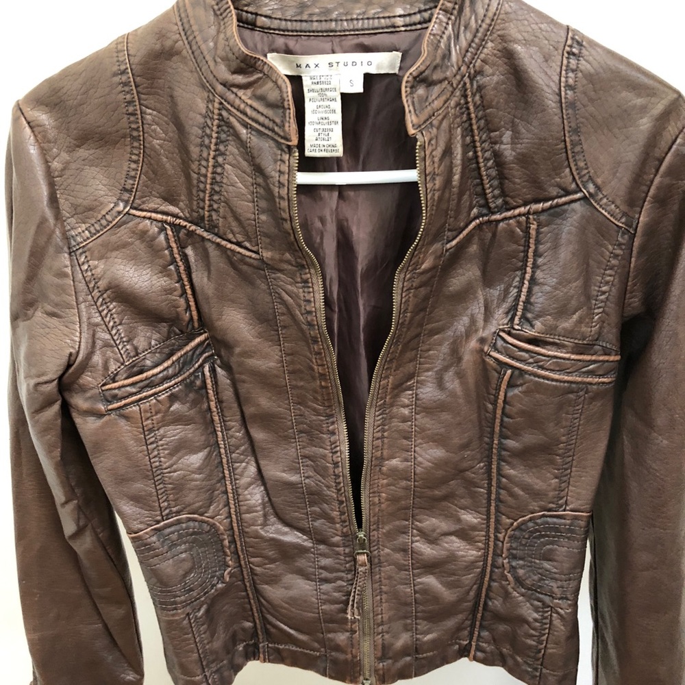 Faux leather jacket
