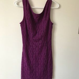 Plum dress, cute low back