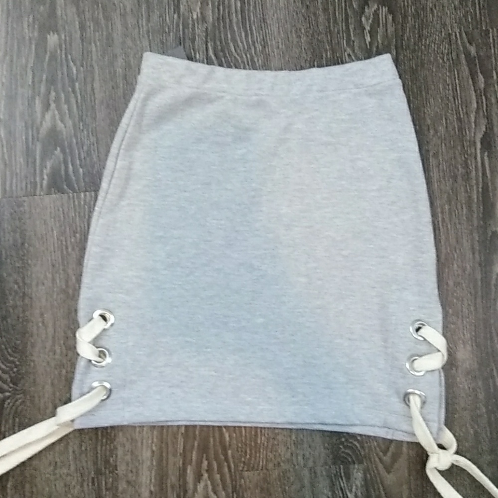 🆕Gray Side Lace Up Skirt