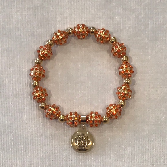 Rustic Cuff Bracelet - Orange & Gold - Picture 2 of 5