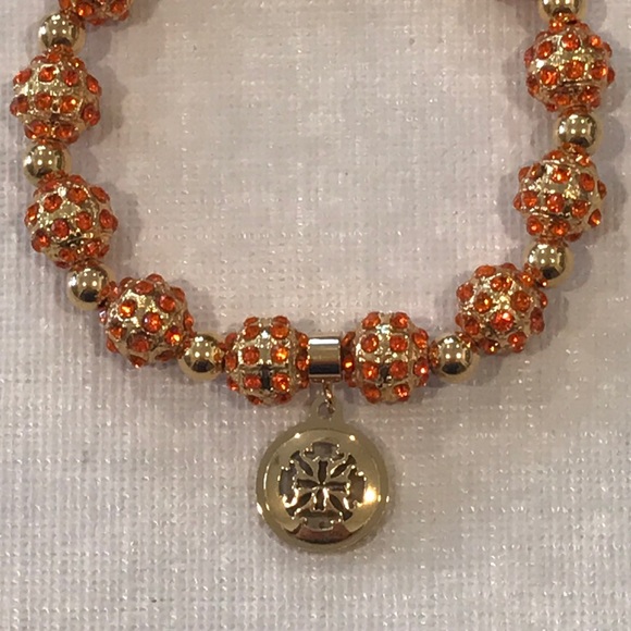 Rustic Cuff Bracelet - Orange & Gold - Picture 3 of 5