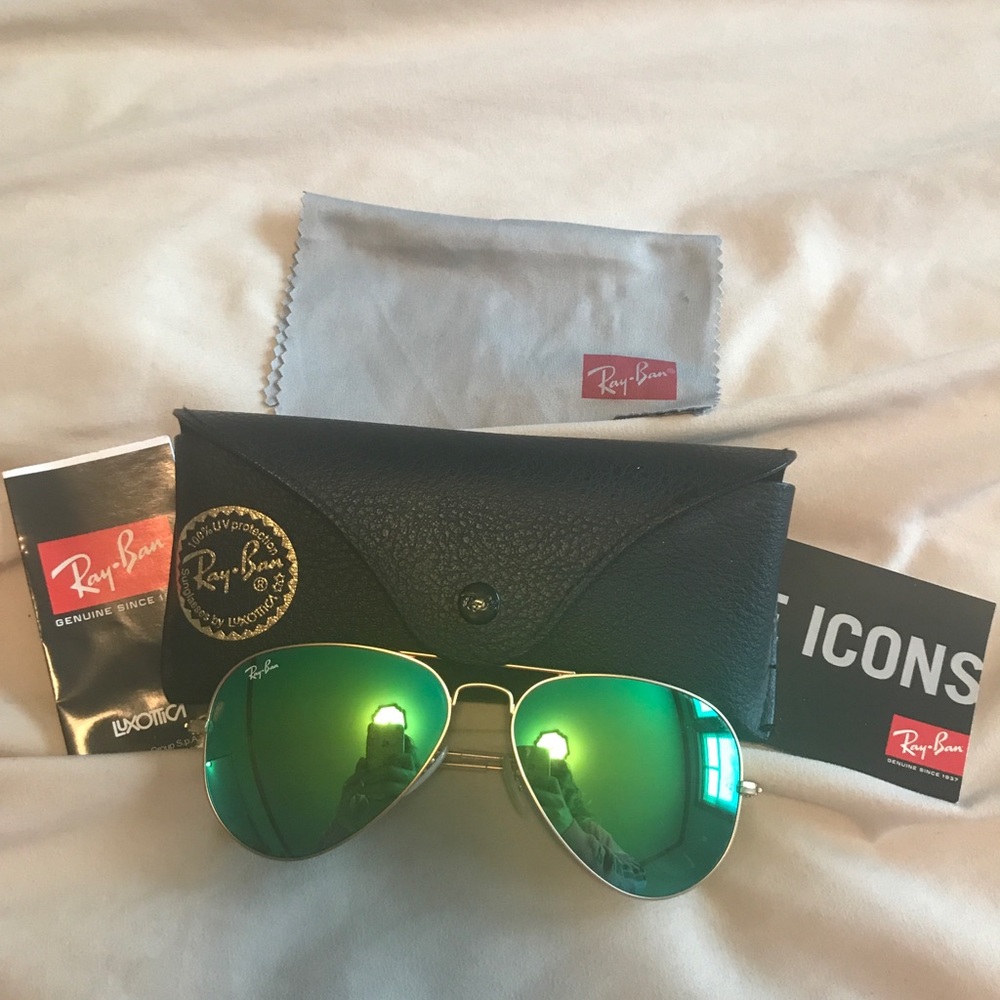 New Mirrored Rayban Aviator Sunglasses