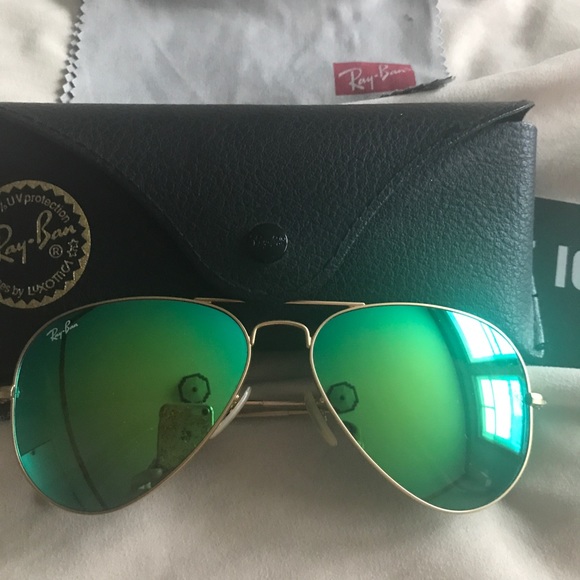 New Mirrored Rayban Aviator Sunglasses main image 3