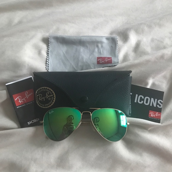 New Mirrored Rayban Aviator Sunglasses main image 4