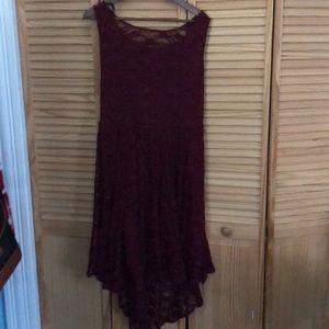 DEB maroon high low dress!