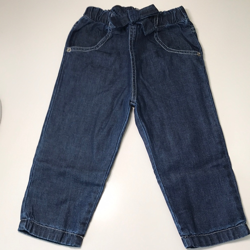 NEW Girandola European Baby girl bow denim pants