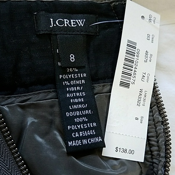 JCREW thick winter wool lurex brown#2 office pencil skirt Holiday.Medium size 8 - Picture 6 of 8