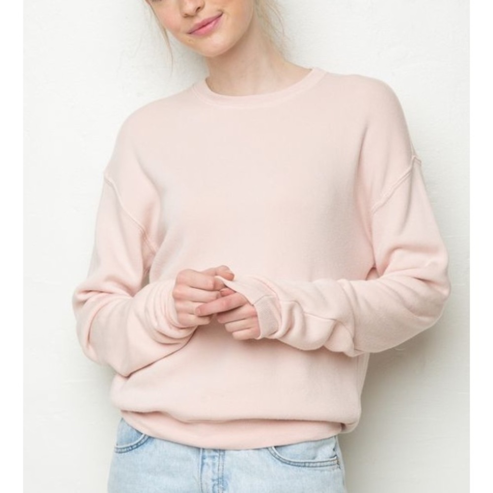 Brandy melville pink orlena sweatshirt