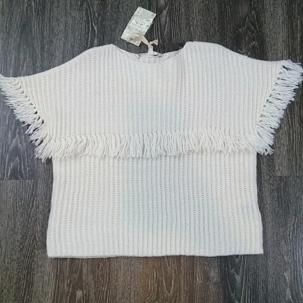 🆕Chelsea & Violet Cream Fringed Sweater