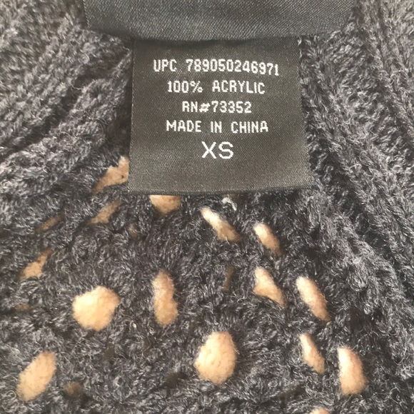 Long Gray Open Sweater Cardigan - Picture 6 of 8