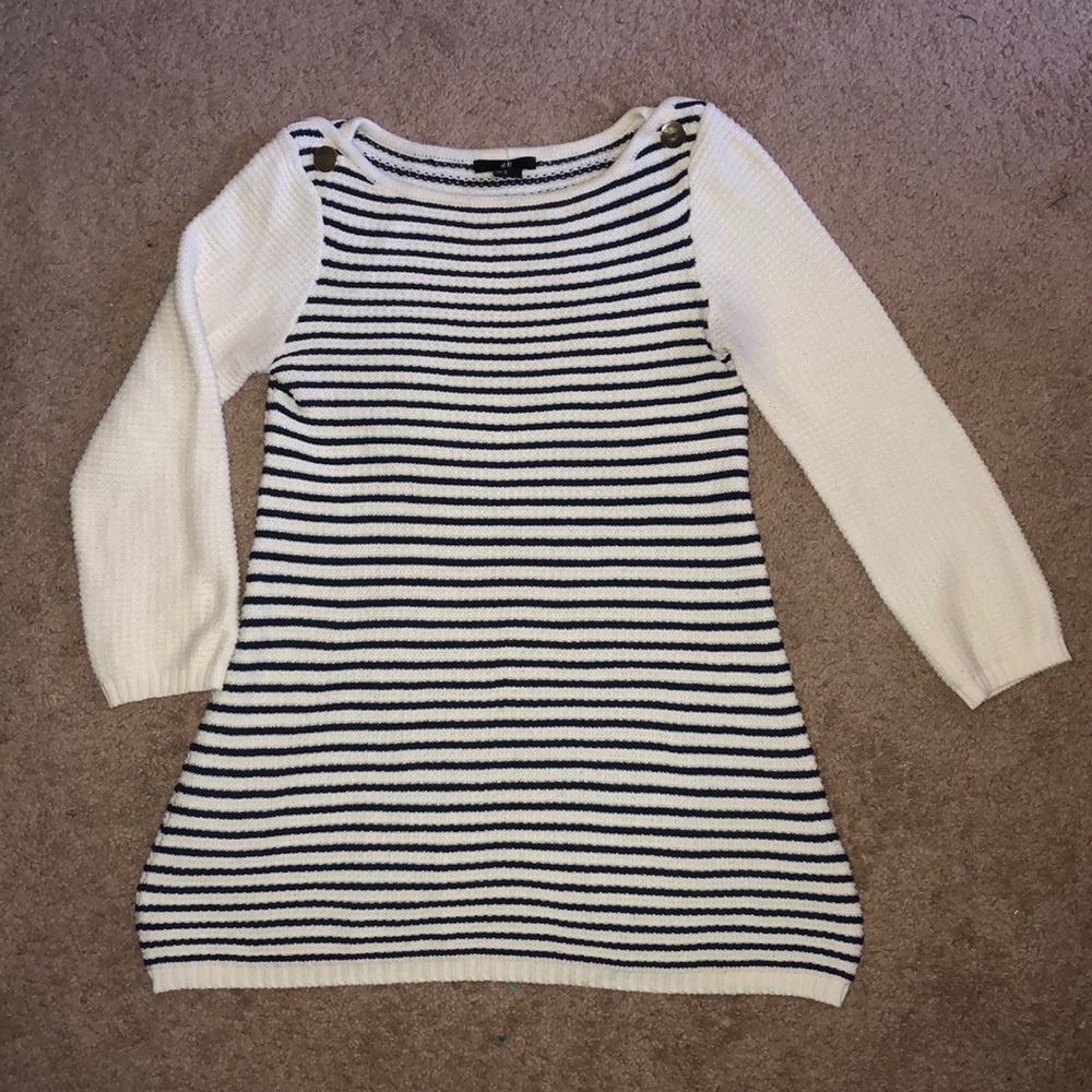 H&M Knitted Striped Sweater Top,