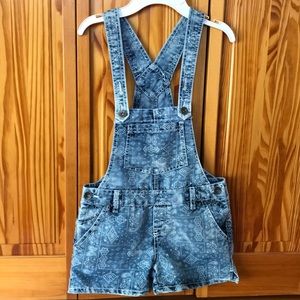 SQUEEZE overall jeans shorts for girls. Size 12