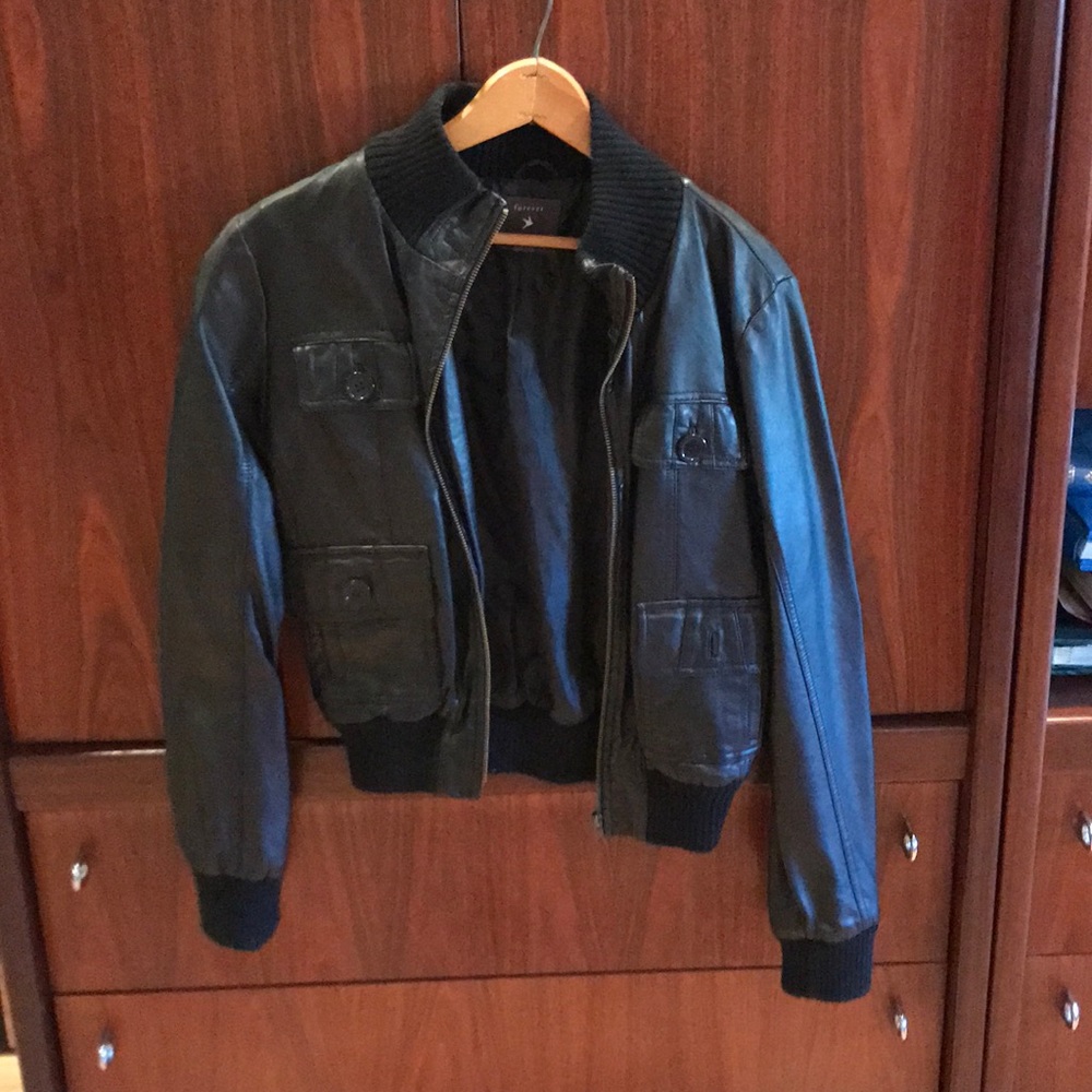 Faux leather jacket